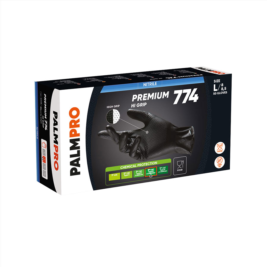 Guanti in Nitrile neri Premium 774 Black