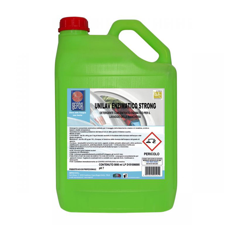 Liquido Lavatrice Enzimatico Lt. 5 Strong