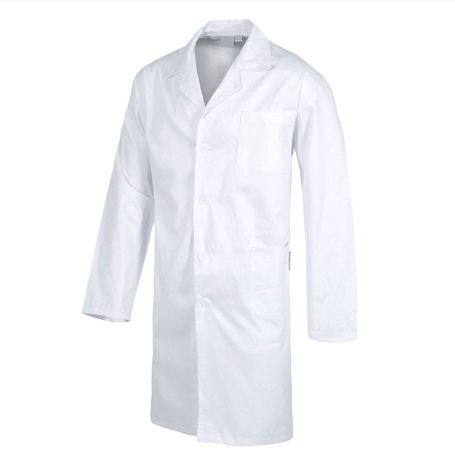 Camice in TNT bianco da 30 G con Colletto